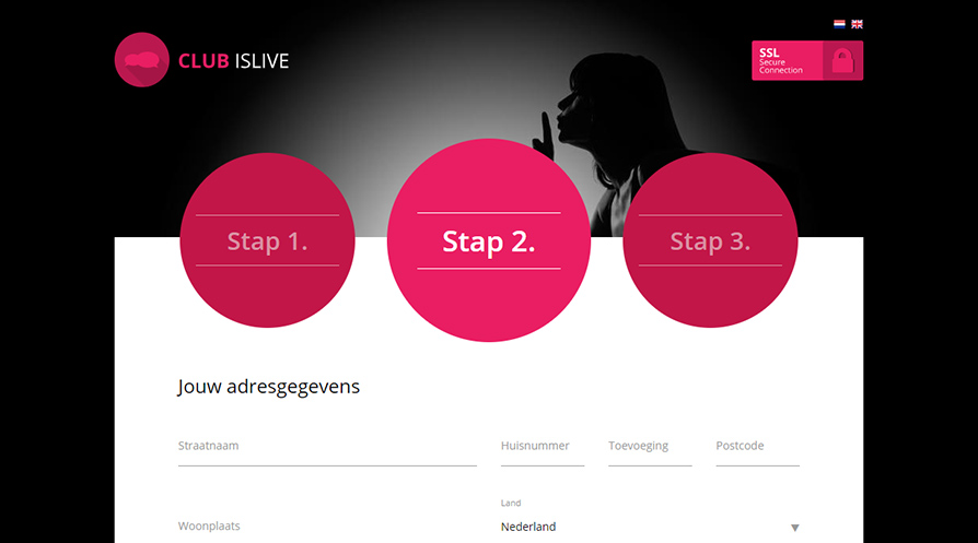 Stap 2 bij isLive om webcammodel te worden