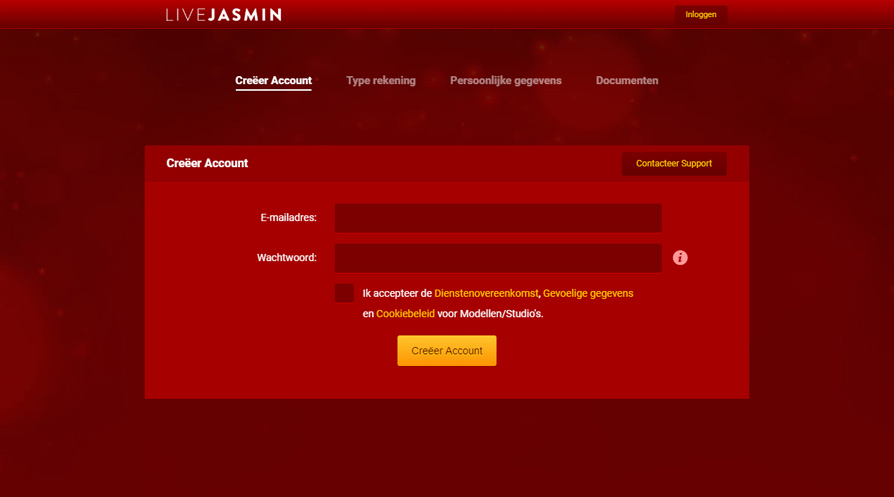 Account aanmaken en aanmelden als webcammodel